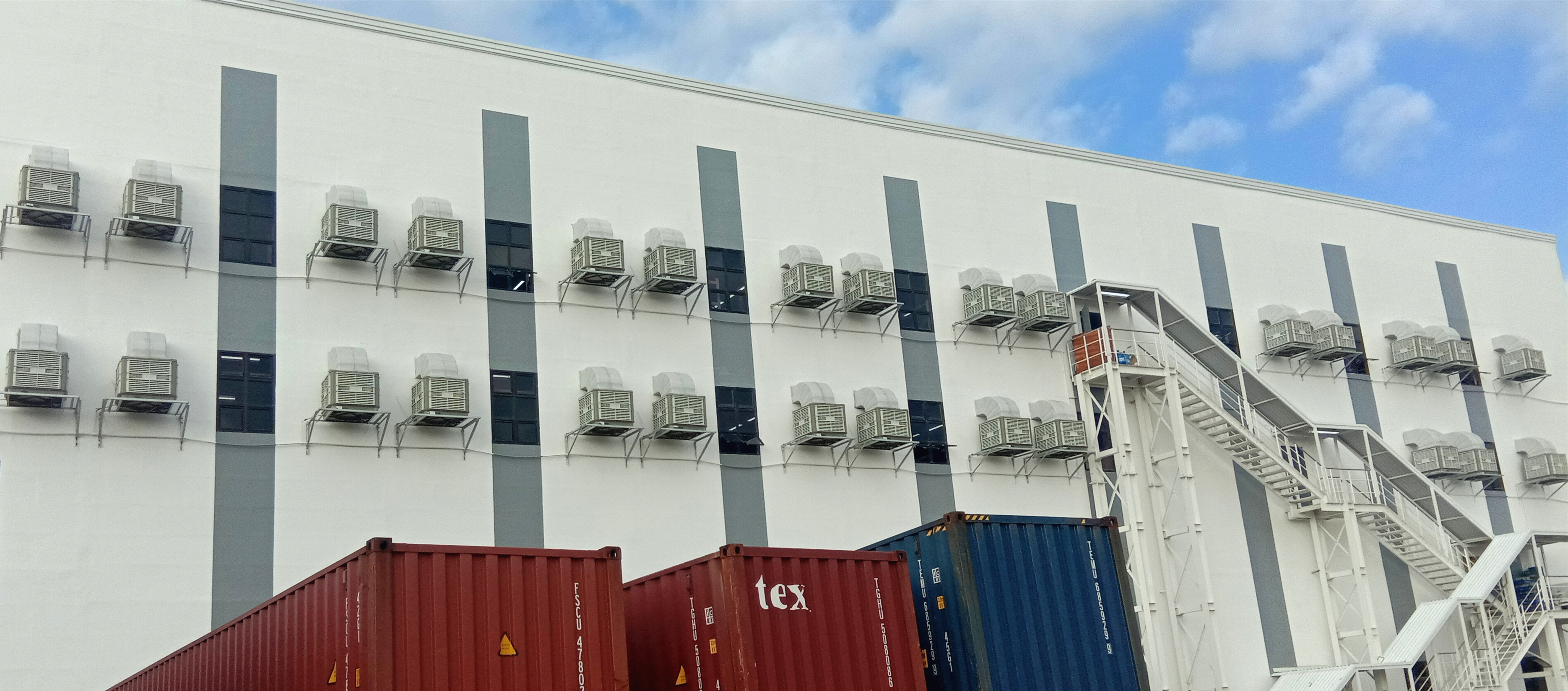 環(huán)?？照{(diào)廠房降溫示意圖