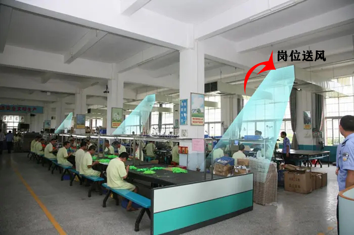 鐵皮廠房降溫崗位送風